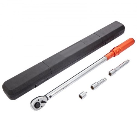Torque Wrench, 1/2-inch Drive Click Torque Wrench 20-250ft.lb/34-340n.m, Dual-Direction Adjustable Torque Wrench Set,