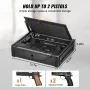 Gun Safe for Pistols Biometric Gun Safe med 3 adgangsmåder til