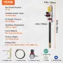 Grease Pump, 50:1 Pressure Ratio Air Operated Grease Pump with 13 ft High Pressure Hose and Grease Gun, Pneumatic Grease Pump, P