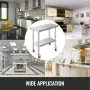 Stainless Steel Work Table 30 x 12 x 34 Inch, 700 LBS Load Capacity with 4 Wheels, 3 Adjustable Height Levels, Heavy Duty Food P