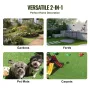 Artifical Grass Tiles Interlocking Turf Deck Set, 18 Pack 305x305mm, Synthetic Fake Grass Self-draining Mat Flooring Decor Pad, 