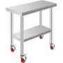 Rustfrit stål Catering Arbejdstabel 30x12 tommer kommercielt