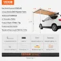 Car Side Awning, Large 4.6'x6.6' Shade Coverage Vehicle Awning, PU3000mm UV50+ Retractable Car Awning with Waterproof Storage Ba