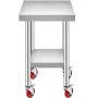 Kitchen Island Cart med solid træ top, 35,4 "bredde mobile vogne med opbevaringsskab, rullende køkkenbord med krydderi rack,
