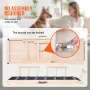 Dog Ramp, Folding Pet Ramp for Bed, Adjustable Dog Ramp for Small, Large, Old Dogs & Cats, Wooden Pet Ramp with 120 cm Long Ramp