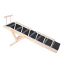 Dog Ramp, Folding Pet Ramp for Bed, Adjustable Dog Ramp for Small, Large, Old Dogs & Cats, Wooden Pet Ramp with 120 cm Long Ramp