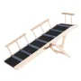 Dog Ramp, Folding Pet Ramp for Bed, Adjustable Dog Ramp for Small, Large, Old Dogs & Cats, Wooden Pet Ramp with 120 cm Long Ramp