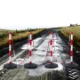 Justerbar trafik afgrænsende postkegler, 4 pakke