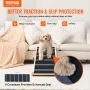 Dog Ramp, Folding Pet Ramp for Bed, Adjustable Dog Ramp for Small, Large, Old Dogs & Cats, Wooden Pet Ramp with 105 cm Long Ramp