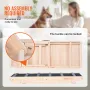 Dog Ramp, Folding Pet Ramp for Bed, Adjustable Dog Ramp for Small, Large, Old Dogs & Cats, Wooden Pet Ramp with 105 cm Long Ramp