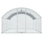 Large Metal Chicken Coop with Run, Walkin Chicken Coop for Yard with Waterproof Cover, 13.1 x 9.8 x 6.6 ft, Dome Roof Large Poul