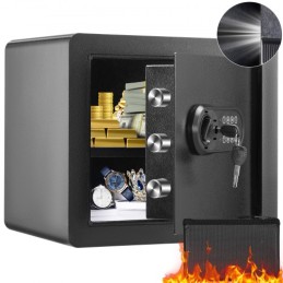 Safe, 1.2 Cubic Feet Home Safe, Steel Security Safe with Digital Keypad and 2 Keys, Cabinet Safe with Fire-proof Bag, Protect
