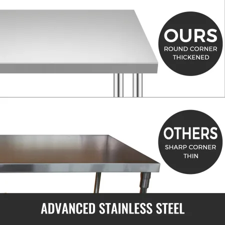 Rustfrit stål Catering Arbejd Tabel 30x36 tommer kommercielt