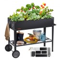 Raised Garden Bed, 42.5 x 19.5 x 31.5 inch Galvanized Metal Planter Box, Elevated Outdoor Planting Boxes with Legs, for Growing