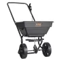Broadcast Spreader, 11.3 kg Walk-Behind Turf Spreader with 20.3 cm Wheels, Steel Push Fertilizer Spreader, Garden Seeder, and Sa