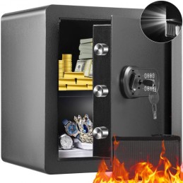 Safe, 1.8 Cubic Feet Home Safe, Steel Security Safe with Digital Keypad and 2 Keys, Cabinet Safe with Fire-proof Bag, Protect