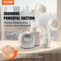 Breast Pump, Double Electric Breast Pumps, 4 Modes & 16 Levels, 300mmHg Strong Suction, 2800mAH Rechargeable Anti-Backflow Breas
