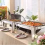 Rulle Top Chafing Dish Buffet Komplet sæt, 8 QT Rustfrit stål