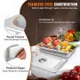 4 Pakke Steam Bord Pander 20,9 x 12,8 x 3,9 tommer dyb dampbord