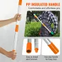 Manual Pole Saw,4.6-9.8 ft Extendable Tree Pruner, Sharp Steel Blade for High Branches Trimming, Manual Branch Trimmer with Ligh