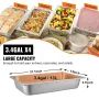 4 Pack Steam Table Pans 20.9 x 12.8 x 3.9 Inch Deep Steam Table Pan Full Size 13L Deep Food Container Stainless Steel Oven Tray 