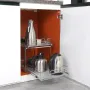 2 Tier 13 "W X 21" D Træk kabinetarrangør, kraftigt