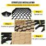 Ground Grid, 855kg per Sq Ft Load Geo Grid, 50.8mm Depth Permeable Stabilization System for DIY Patio, Walkway, Shed Base, Light