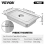 4 Pack Steam Table Pans 20.9 x 12.8 x 3.9 Inch Deep Steam Table Pan Full Size 13L Deep Food Container Stainless Steel Oven Tray 