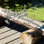 Chainsaw Mill and Rail Mill Guide System, Portable Sawmill 36 cm-91 cm Guide Bar, 2.74 m Aluminum Saw Milling Rail Guide with Ch