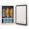 Mini Fridge, 10L/12 Cans Compact Personal Fridge, AC/DC Portable Thermoelectric Cooler and Warmer Refrigerators, Skincare