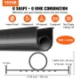 Garage Door Seals Bottom Rubber, U Shape +O Ring Combination Garage Door Bottom Weather Seal, 4.88 m Weatherproofing Garage Door