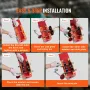Electric Hoist Manual Trolley, 499 kg/0.5 Ton Capacity for PA200 PA250 PA300 PA400 PA500, Push Beam Trolley with Dual Wheels, 6 