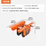 Electric Hoist Manual Trolley, 499 kg/0.5 Ton Capacity for PA200 PA250 PA300 PA400 PA500, Push Beam Trolley with Dual Wheels, 6 
