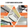 Garage Door Seals Bottom Rubber, U Shape +O Ring Garage Door Bottom Weather Seal with Pre-drilled Aluminum Track Retainer Kit, 4