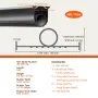 Garage Door Seals Bottom Rubber, U Shape +O Ring Garage Door Bottom Weather Seal with Pre-drilled Aluminum Track Retainer Kit, 4