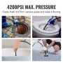Pressure Washer Hose, 30.5m, 6.35mm Kink Free Brass Thread Replacement For Most Brand Pressure Washers, 19mm Bending Radius, 420