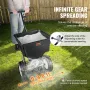 Spreder, 100 lb walk-behind græsspreder med 12" hjul