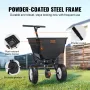 Broadcast Spreader, 45.4 kg Walk-Behind Turf Spreader with 30.5 cm Wheels, Steel Push Fertilizer Spreader, Garden Seeder, and Sa