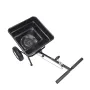 Broadcast Spreader, 45.4 kg Walk-Behind Turf Spreader with 30.5 cm Wheels, Steel Push Fertilizer Spreader, Garden Seeder, and Sa