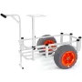 Beach Fishing Cart, 350 lbs Load Capacity, Fish and Marine Cart with Two 16" Big Wheels PU Balloon Tires for Sand, Heavy-Duty Al
