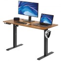 Højdejusterbart skrivebord, 47,2 x 31,5 in, 3-tastetilstande Electric Standing Desk, Whole Piece Desk Board, Robust dobbelt