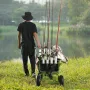 Beach Fishing Cart, 300 lbs Load Capacity, Foldable Fish and Marine Cart with Four 11" Big Wheels Rubber Balloon Tires, Heavy-Du