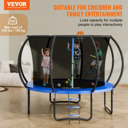 10ft udendørs rekreativ trampolin til børn med sikkerhedskabet