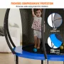 10FT Trampoline, 330 lbs Trampoline with Enclosure Net, Ladder, and Curved Pole, Heavy Duty Trampoline with Jumping Mat and Spri