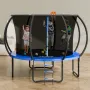 10ft udendørs rekreativ trampolin til børn med sikkerhedskabet