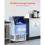 Commercial Ice Maker Machine, 80lbs/24H Ice Maker Machine with 28lbs Storage Capacity, 36 Ice Cubes in 15 Minutes, LED Digital D