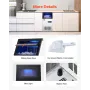 Commercial Ice Maker Machine, 80lbs/24H Ice Maker Machine with 28lbs Storage Capacity, 36 Ice Cubes in 15 Minutes, LED Digital D
