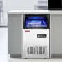 Commercial Ice Maker Machine, 80lbs/24H Ice Maker Machine with 28lbs Storage Capacity, 36 Ice Cubes in 15 Minutes, LED Digital D