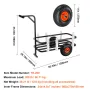 Beach Fishing Cart, 200 lbs Load Capacity, Fish and Marine Cart with Two 11" Big Wheels Rubber Balloon Tires for Sand, Heavy-Dut