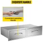 75*25 cm BBQ skuffe Dobbelt vandrette skuffer holdbar med